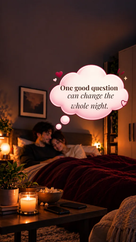 One good question can change the whole night — couple cuddling